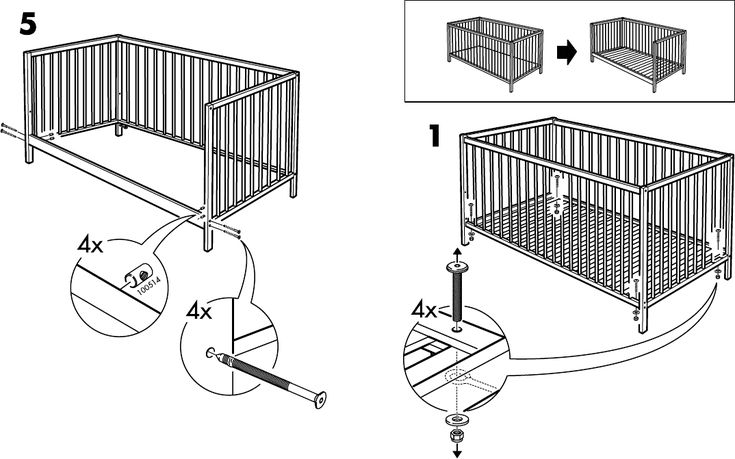 ikea gulliver crib assembly instructions