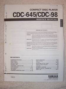 Yamaha cdc 655 service manual