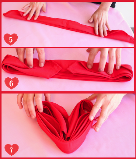 napkin folding instructions heart