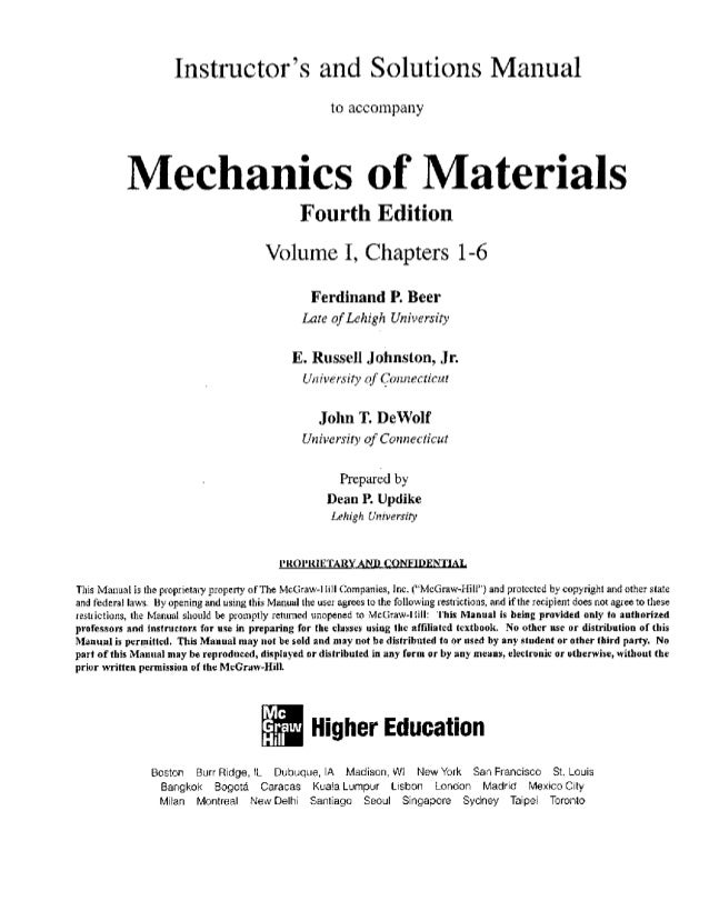 mechanics of materials 7th edition beer solution manual pdf