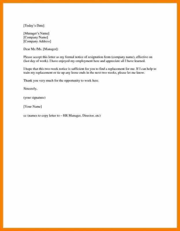 Polite resignation letter sample pdf