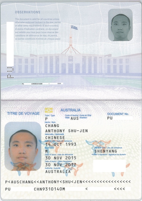 Australian passport issuing authority visa application