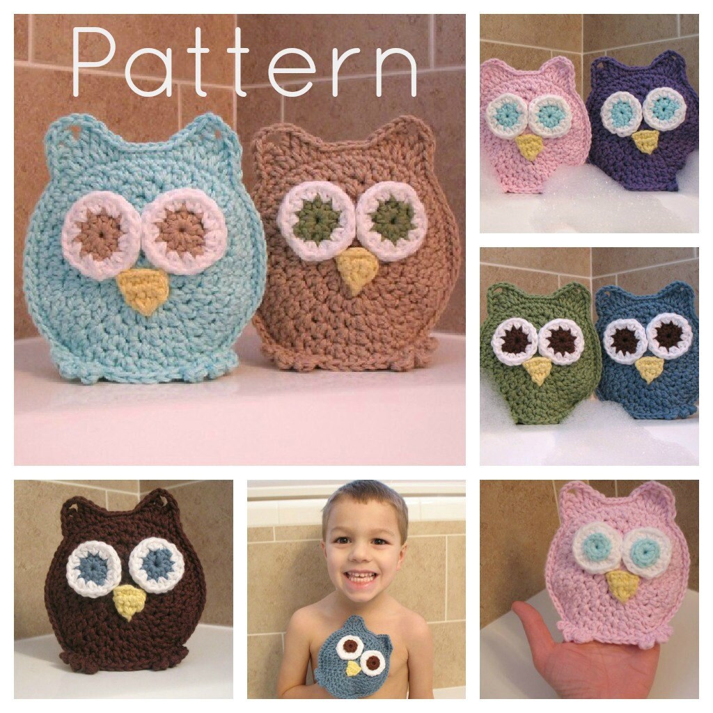 free instructions for washcloth owls