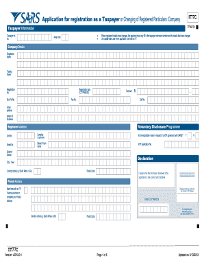 Sars company income tax registration form