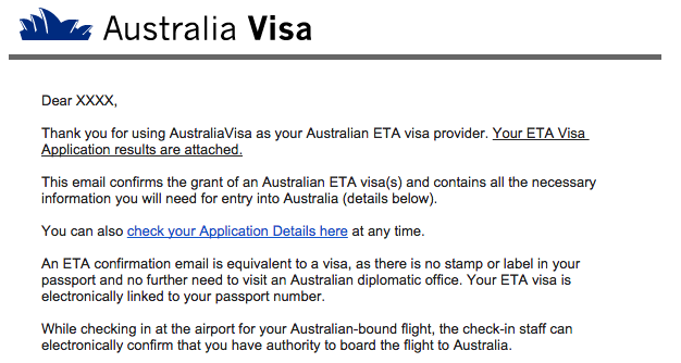 Australian passport issuing authority visa application