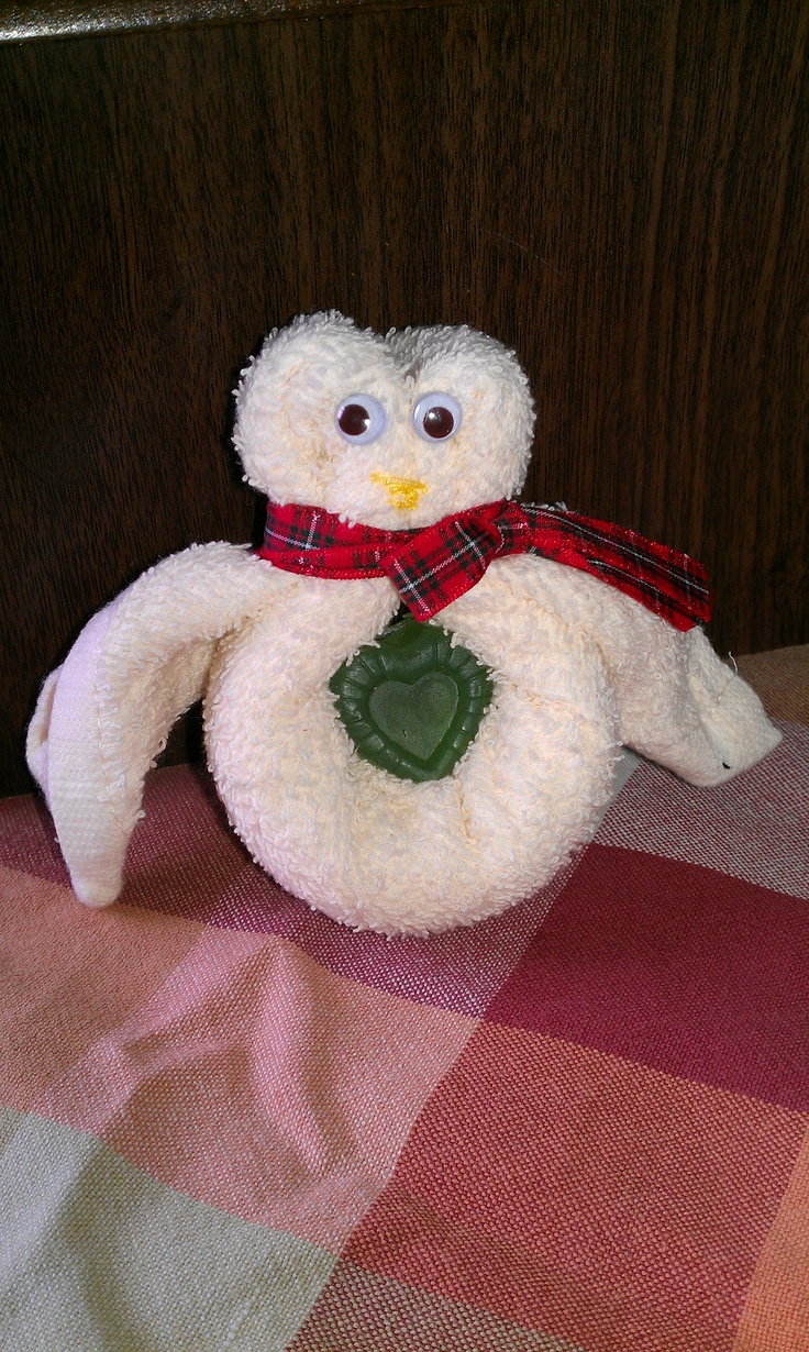 free instructions for washcloth owls